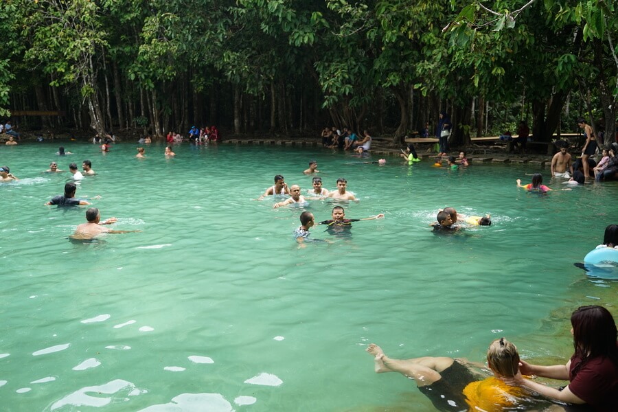 swimming in Emerald Pool